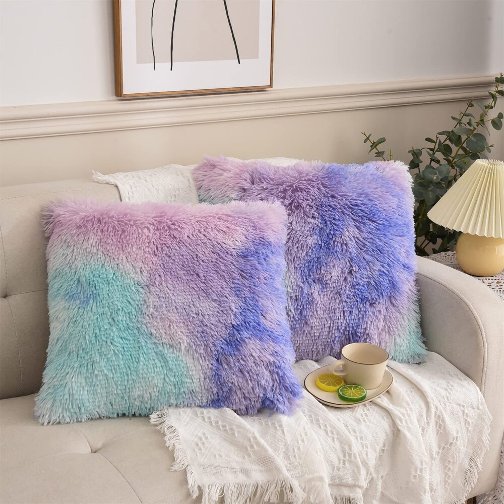 5195 Home Decor Luxury Series Plush Shaggy Pillow Shams Super Soft Velvet